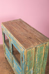 Vintage Blue Wooden Cabinet <p>W:105cm D:47cm H:96cm </p>