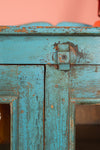 Light Blue Vintage Display Cabinet <p>W:85cm D:42cm H:123cm </p>