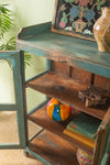 Teal Blue Vintage Display Cabinet <p>W:76cm D:36cm H:114cm </p>