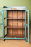 Teal Blue Vintage Display Cabinet <p>W:76cm D:36cm H:114cm </p>