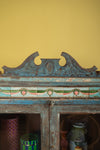 Vintage Blue Cabinet with Tiles <p>W:88cm D:44cm H:161cm </p>