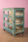 Vintage Display Cabinet in Blue Tones <p>W:100cm D:52cm H:110cm </p>