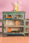 Vintage Display Cabinet in Blue Tones <p>W:100cm D:52cm H:110cm </p>