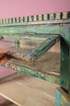 Vintage Display Cabinet in Blue Tones <p>W:100cm D:52cm H:110cm </p>