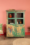 Vintage Green & Cream Cabinet <p>W:117cm D:55cm H:162cm </p>