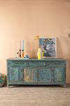 Slate Grey Vintage Sideboard <p>W:158cm D:47cm H:76cm </p>