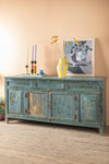 Slate Grey Vintage Sideboard <p>W:158cm D:47cm H:76cm </p>