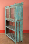 Pale Blue Vintage Shelves with Cabinet <p>W:101cm D:37cm H:158cm </p>