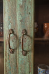Pale Blue Vintage Shelves with Cabinet <p>W:101cm D:37cm H:158cm </p>