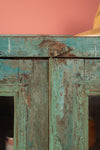 Pale Blue Vintage Shelves with Cabinet <p>W:101cm D:37cm H:158cm </p>