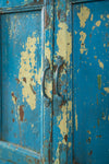 Vintage Blue Cupboard & Shelves with Tiles <p>W:110cm D:51cm H:156cm </p>