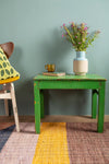 Bright Green Vintage Side Table <p>W:62cm D:45cm H:46cm </p>