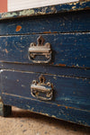 Navy Blue Vintage Storage Unit <p>W:102cm D:35cm H:36cm </p>