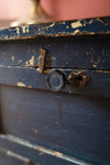 Navy Blue Vintage Storage Unit <p>W:102cm D:35cm H:36cm </p>