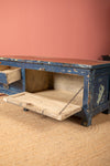 Navy Blue Vintage Storage Unit <p>W:102cm D:35cm H:36cm </p>