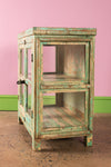 Vintage Light Green Display Cabinet <p>W:64cm D:44cm H:81cm </p>