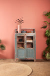 Blue & Pink Vintage Cabinet <p>W:78cm D:40cm H:123cm </p>