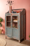 Blue & Pink Vintage Cabinet <p>W:78cm D:40cm H:123cm </p>