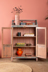Blue & Pink Vintage Cabinet <p>W:78cm D:40cm H:123cm </p>