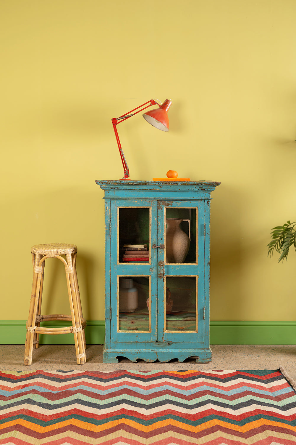 Vintage Light Blue Cabinet <p>W:80cm D:44cm H:120cm </p>