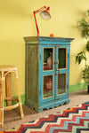 Vintage Light Blue Cabinet <p>W:80cm D:44cm H:120cm </p>