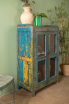 Blue & Yellow Vintage Cabinet <p>W:69cm D:38cm H:110cm </p>