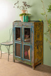 Blue & Yellow Vintage Cabinet <p>W:69cm D:38cm H:110cm </p>