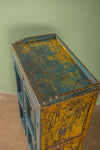Blue & Yellow Vintage Cabinet <p>W:69cm D:38cm H:110cm </p>