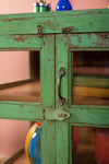 Sage Green Vintage Display Cabinet <p>W:57cm D:38cm H:65cm </p>
