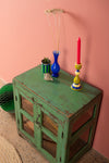 Sage Green Vintage Display Cabinet <p>W:57cm D:38cm H:65cm </p>