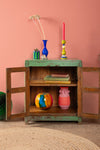 Sage Green Vintage Display Cabinet <p>W:57cm D:38cm H:65cm </p>