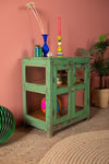 Sage Green Vintage Display Cabinet <p>W:57cm D:38cm H:65cm </p>