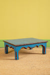 Blue & Red Vintage Low Side Table <p>W:62cm D:48cm H:22cm </p>