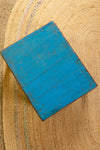 Blue & Red Vintage Low Side Table <p>W:62cm D:48cm H:22cm </p>