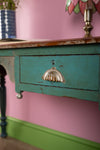 Vintage Desk in Blue Tones <p>W:121cm D:60cm H:77cm </p>