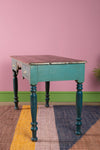 Vintage Desk in Blue Tones <p>W:121cm D:60cm H:77cm </p>
