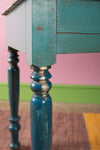 Vintage Desk in Blue Tones <p>W:121cm D:60cm H:77cm </p>