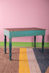 Vintage Desk in Blue Tones <p>W:121cm D:60cm H:77cm </p>