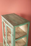 Pale Blue Vintage Display Cabinet <p>W:77cm D:47cm H:148cm </p>