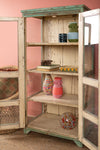 Pale Blue Vintage Display Cabinet <p>W:77cm D:47cm H:148cm </p>