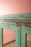 Pale Blue Vintage Display Cabinet <p>W:77cm D:47cm H:148cm </p>