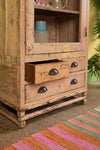 Cream & Pale Pink Vintage Cabinet <p>W:70cm D:40cm H:158cm </p>