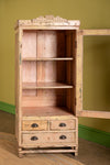 Cream & Pale Pink Vintage Cabinet <p>W:70cm D:40cm H:158cm </p>