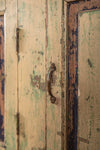 Vintage Pale Yellow & Green Sideboard <p>W:141cm D:61cm H:86cm </p>