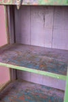 Vintage Green & Lilac Display Cabinet <p>W:62cm D:40cm H:97cm </p>
