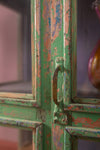 Vintage Green & Lilac Display Cabinet <p>W:62cm D:40cm H:97cm </p>