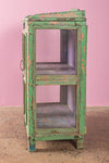 Vintage Green & Lilac Display Cabinet <p>W:62cm D:40cm H:97cm </p>
