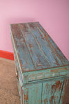 Vintage Blue & Red Cupboard <p>W:99cm D:44cm H:98cm </p>
