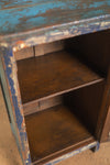 Vintage Dark Blue Side Cabinet <p>W:43cm D:34cm H:85cm </p>
