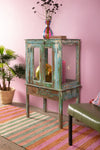 Blue & Green Vintage Display Case <p>W:61cm D:39.5cm H:100cm </p>